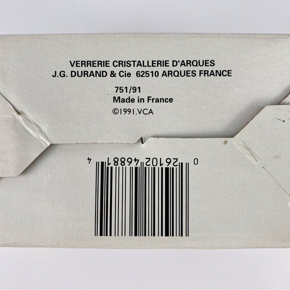 Luminarc etched glass candle holder, vintage 1991 Welcome Home winter scene - Picture 7 of 8